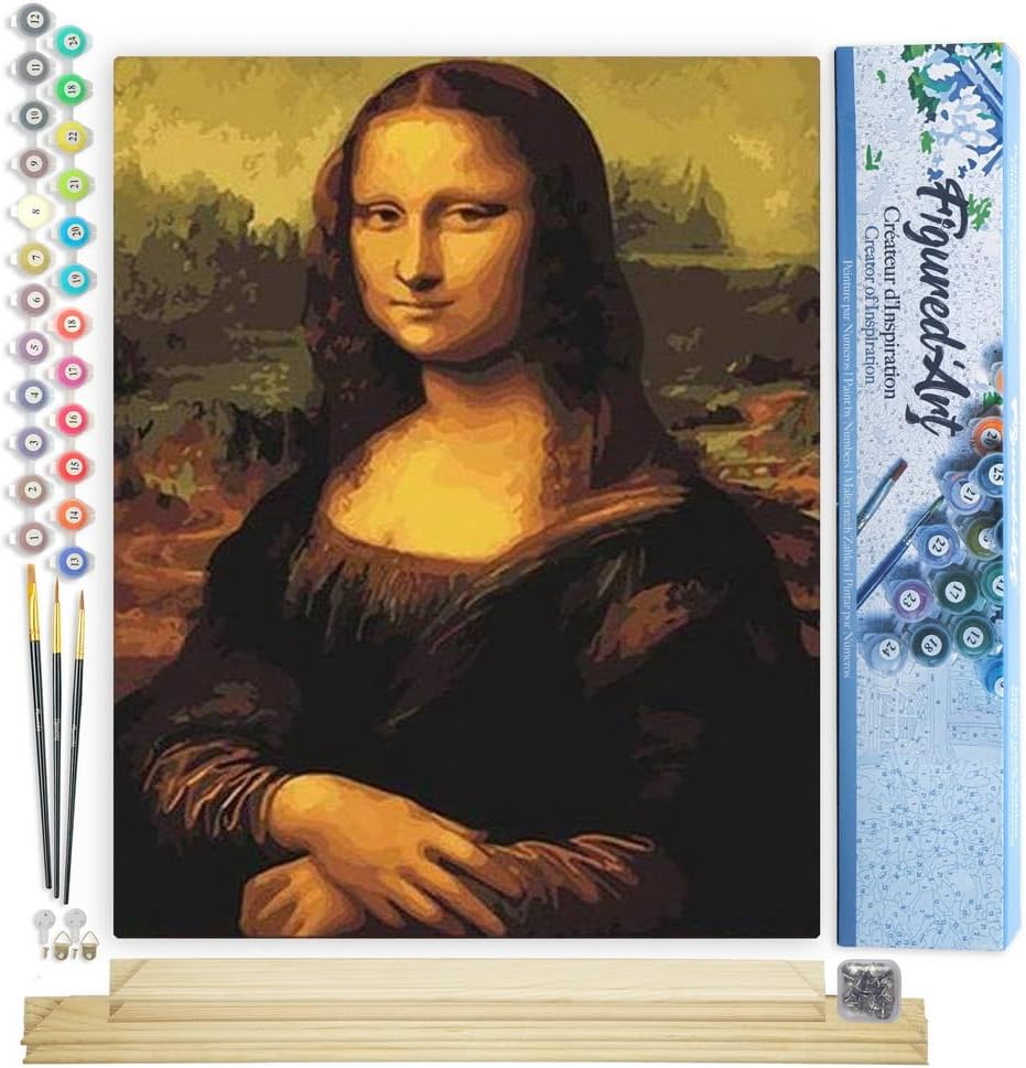Figured'Art Paint by Numbers Kit for Adults - Da Vinci's Masterpiece