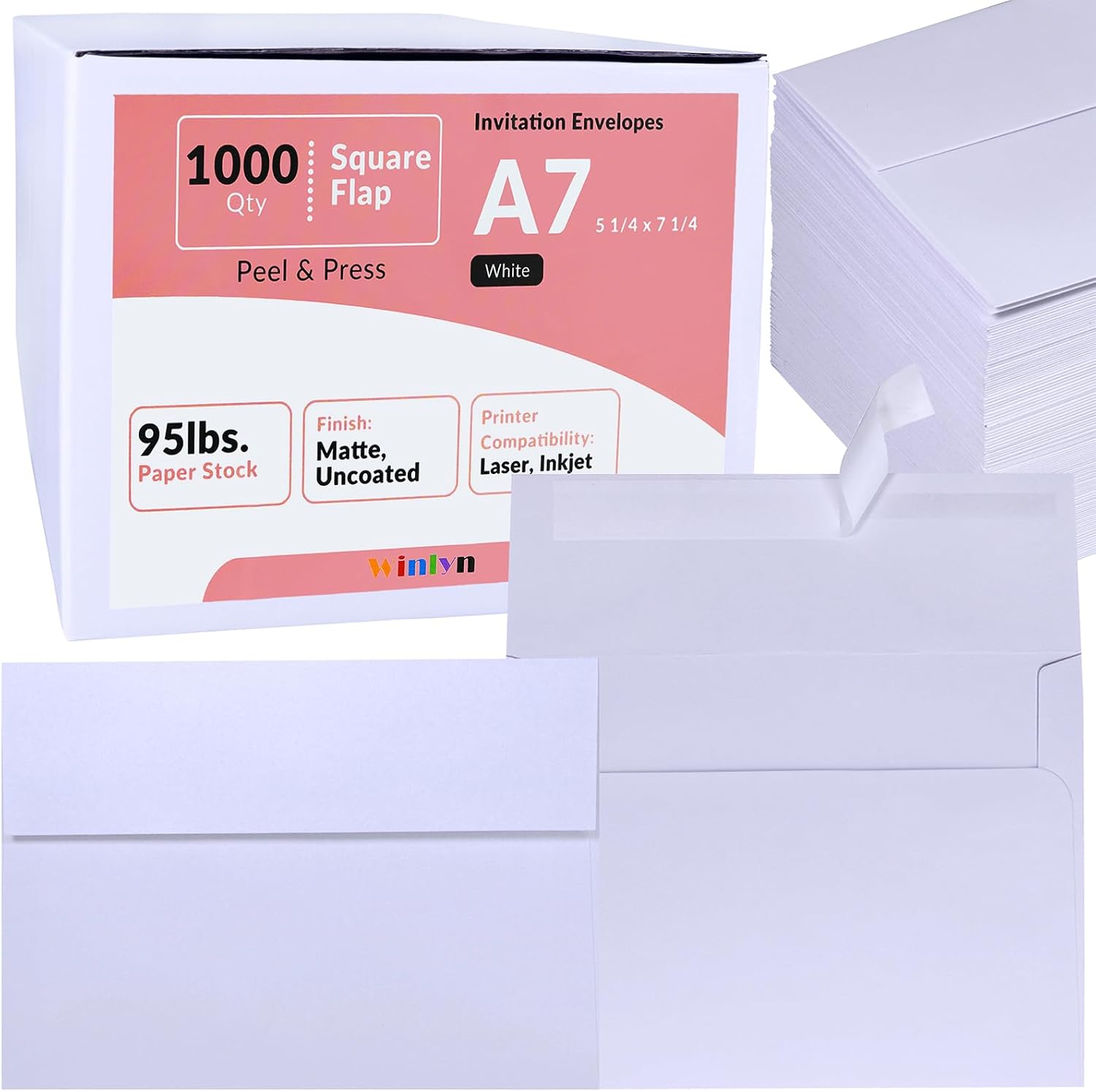 A7 Invitation Envelopes 1000 Pcs for Weddings and Events