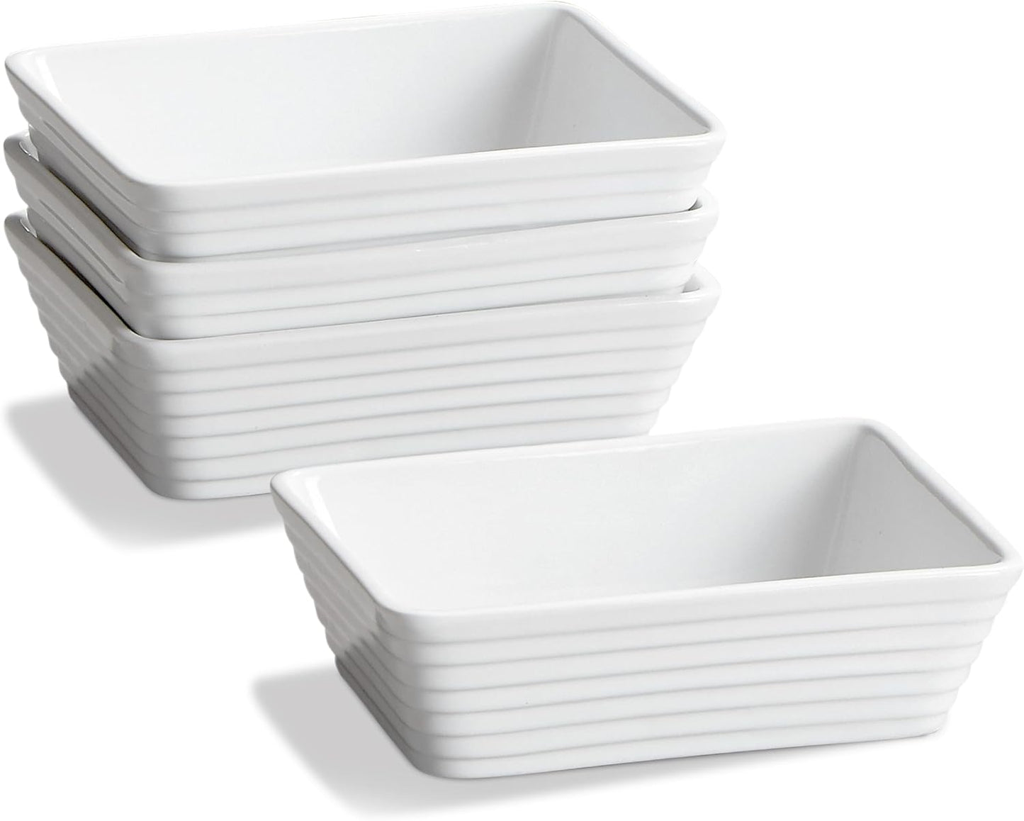 ONEMORE Small Baking Dish Set of 4 for Individual Casseroles