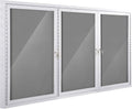SWANCROWN Weather Resistant Enclosed Bulletin Board 70x36 in - Secure