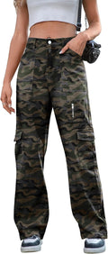 IVIR Cargo Pants Women High Waist Wide Leg Casual Pants - Baggy Y2K
