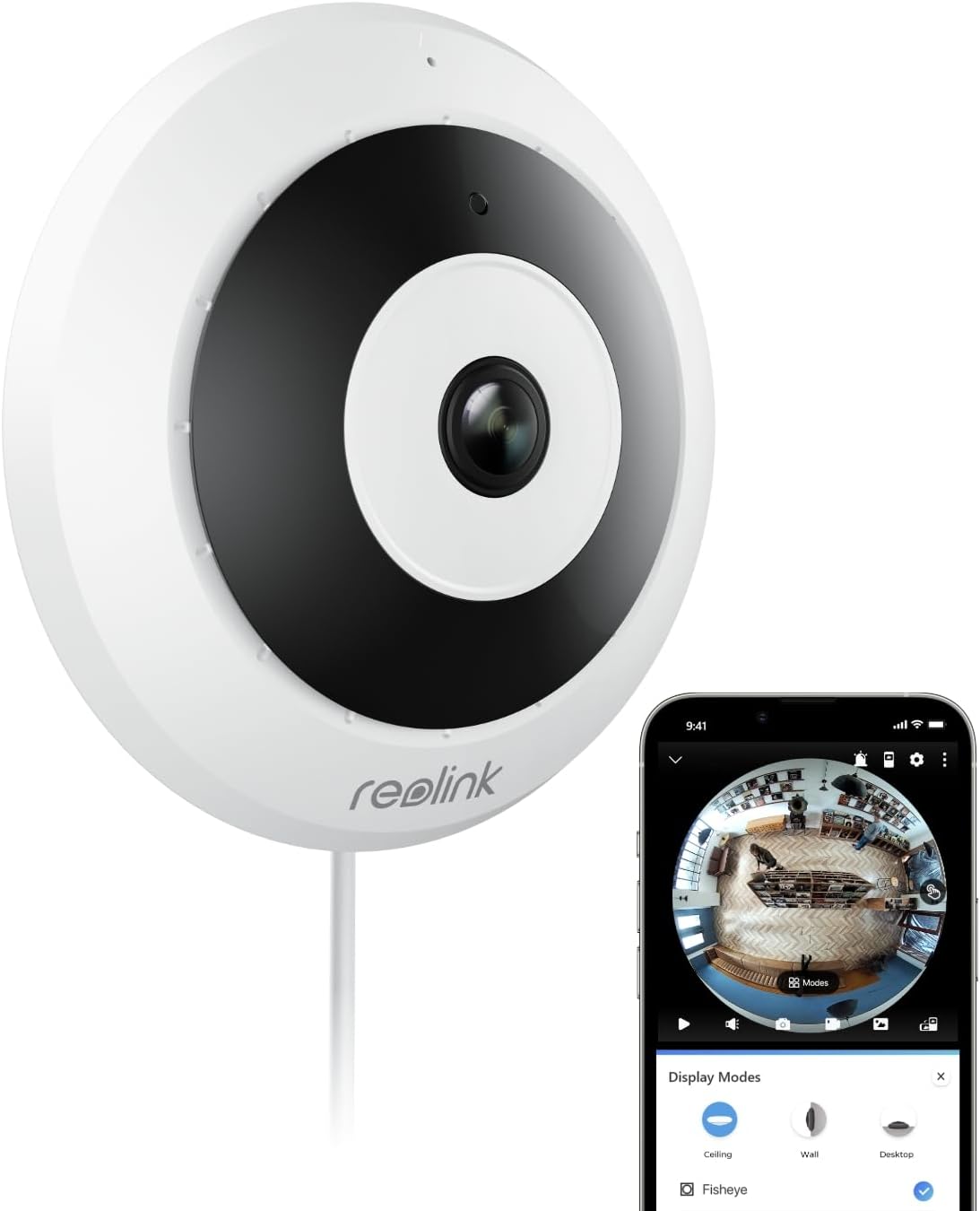 REOLINK WiFi Security Fisheye Camera with 360 Panorama View
