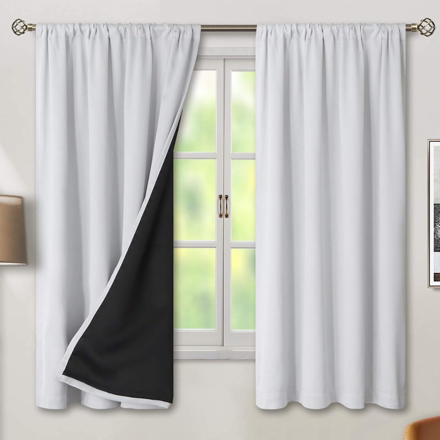 BGment Thermal Insulated Blackout Curtains for Full Room Darkening