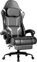 Gaming Chair with Pocket Spring Cushion and Footrest for Comfort