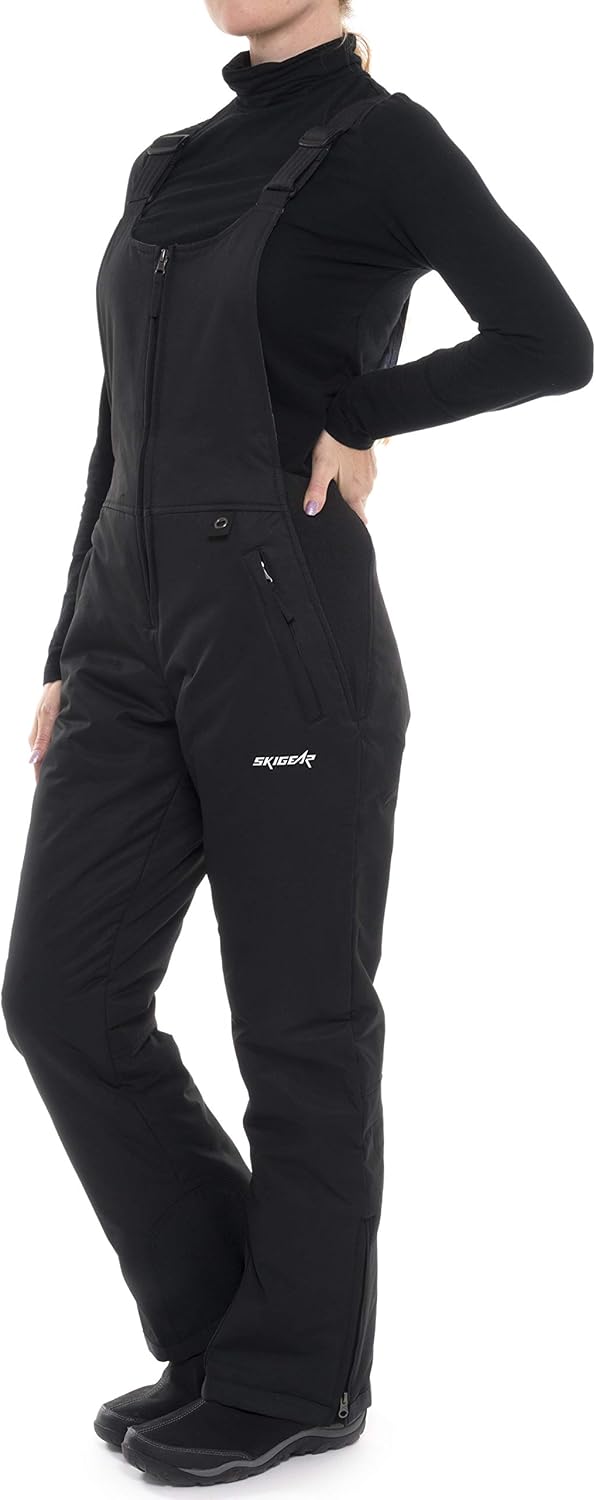 SkiGear Womens Essential Insulated Bib Overalls for Cold Weather