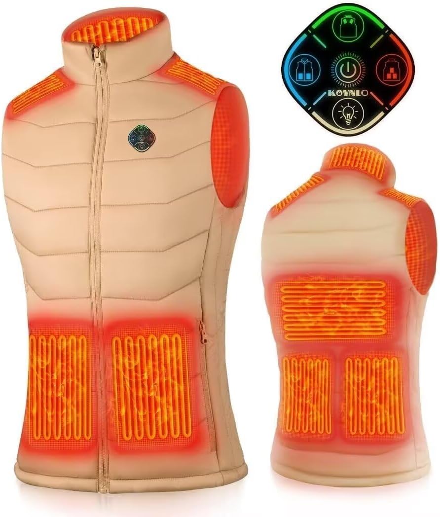 KOVNLO Heated Vest for Women - Smart Controller with Lights-out