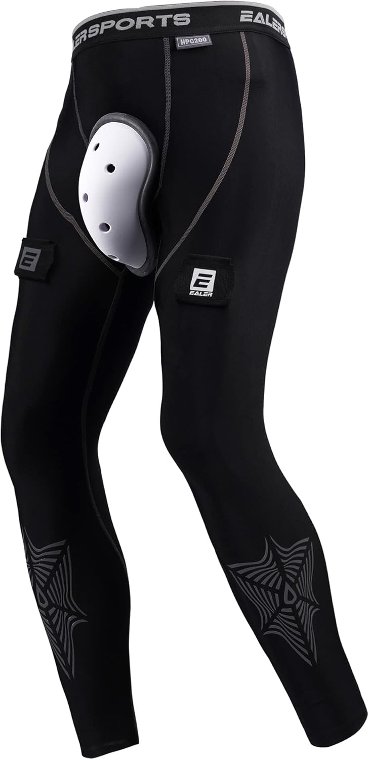 EALER Mens Cut Resistant Compression Hockey Pants with BioFlex Cup