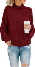 Turtleneck Oversized Sweater for Women - Cozy Chunky Knit Jumper