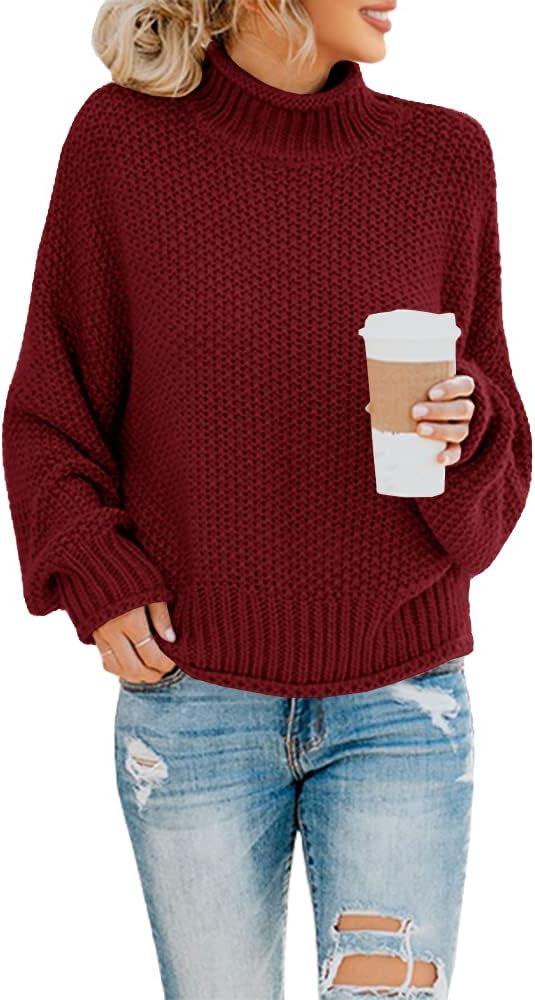 Saodimallsu Womens Turtleneck Oversized Sweater for All Occasions