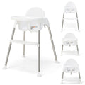 HONEY JOY Baby High Chair 4 in 1 Convertible Highchair - Adjustable