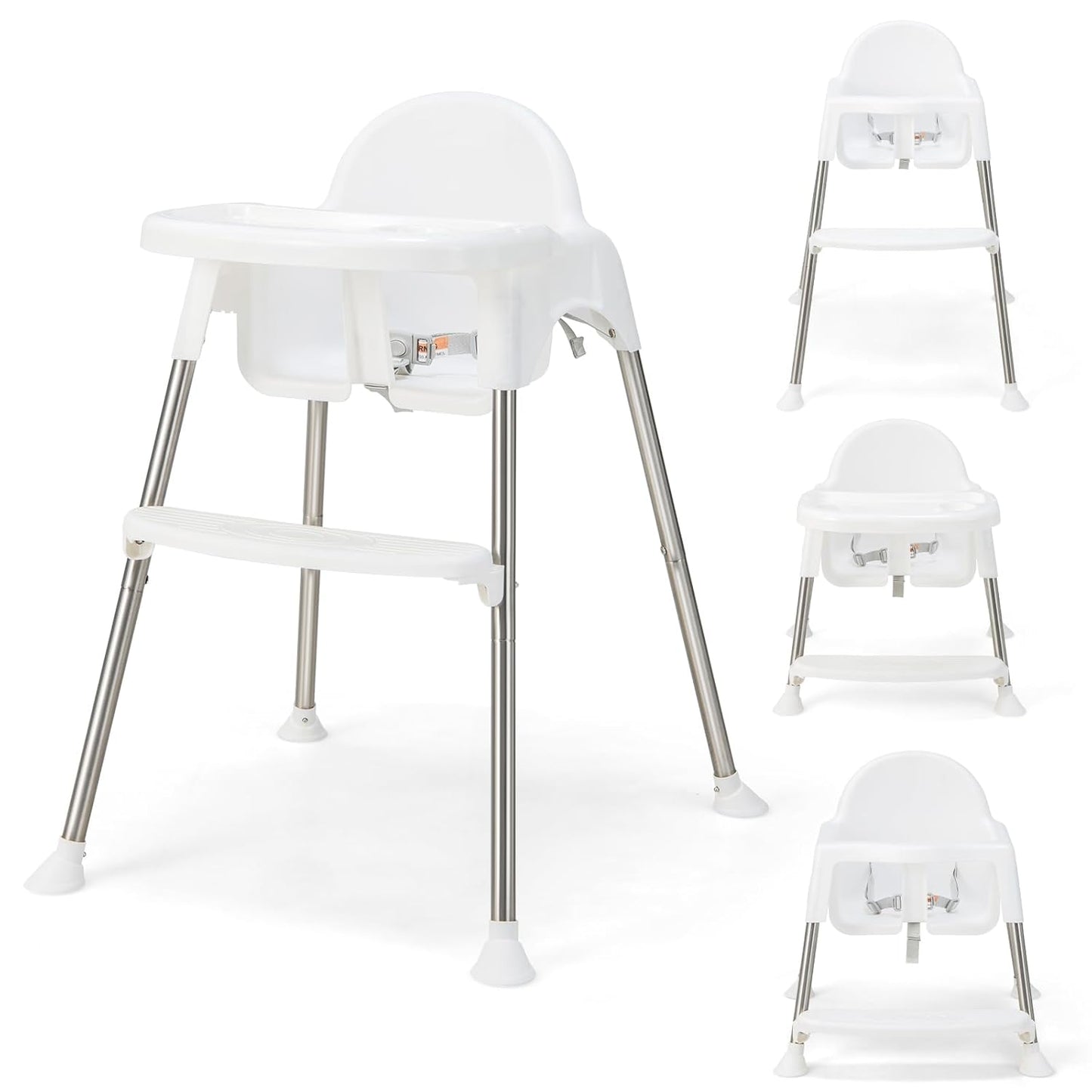 HONEY JOY 4 in 1 Convertible Baby High Chair for Toddlers