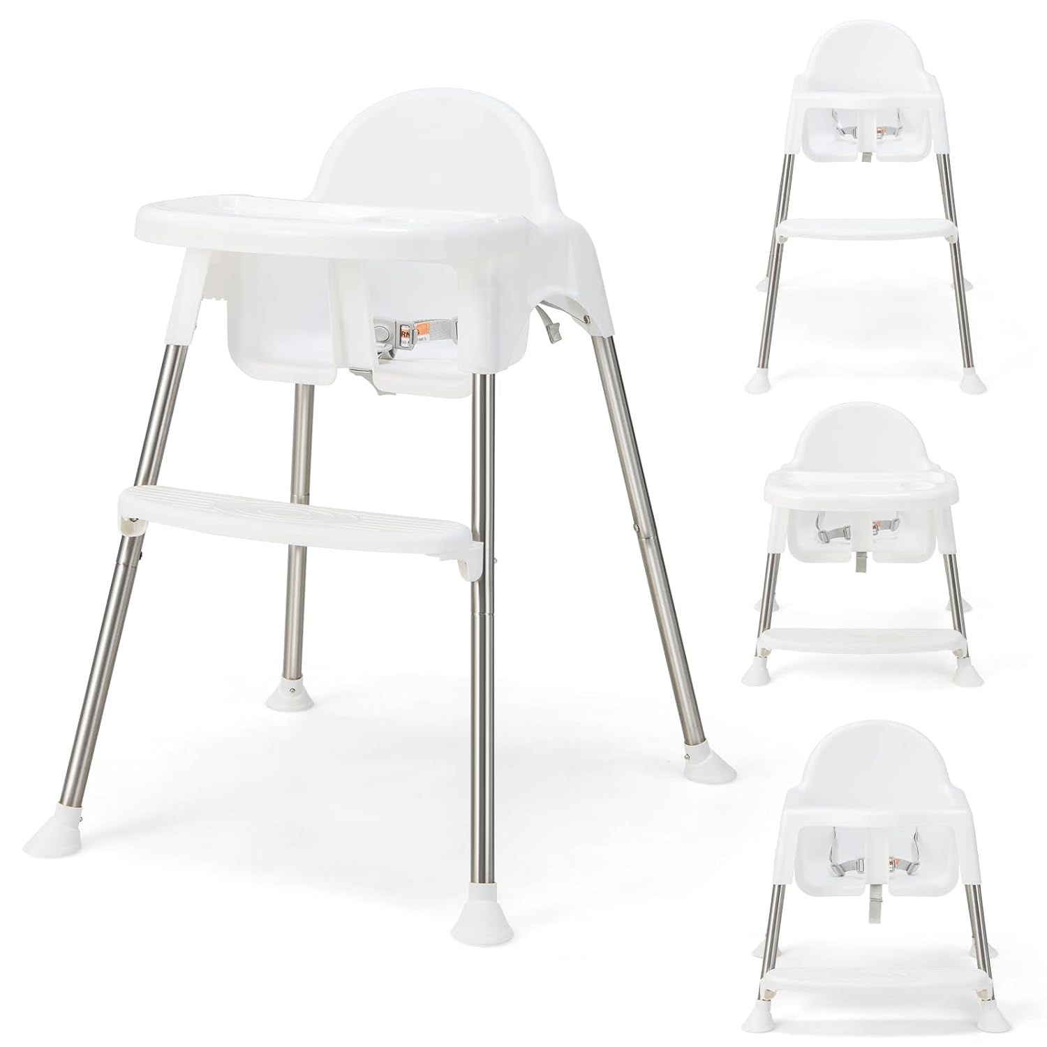 HONEY JOY 4 in 1 Convertible Baby High Chair for Toddlers