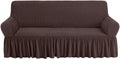 Sofa Slipcover Brown 3 Seater - High Stretch Durable Protector