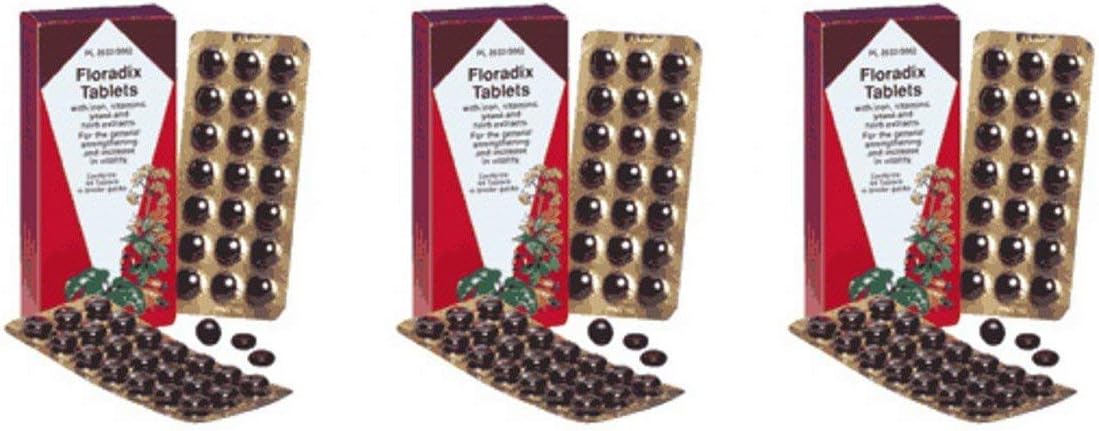 Floradix Iron Supplement 3 Pack Bundle for Iron Deficiency