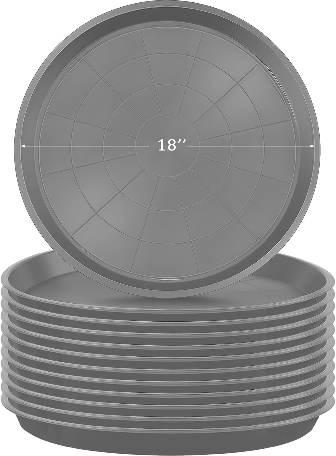 Eccliy 12 Pcs Heavy Duty 18 Inch Plant Saucers for Indoor Use
