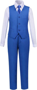 Toddler Boys Royal Blue Suit Slim Fit 4-Piece Set - Size 6