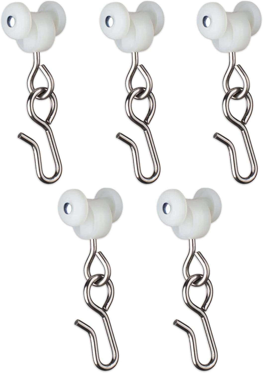 EverTrack Curtain Hooks - Smooth Ceiling Mount Rollers for Curtains