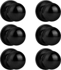 Probrico Stainless Steel Half-Dummy Door Knobs Black Round Pulls