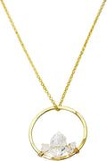 Herkimer Diamond Necklace in 14K Gold Filled - Dainty Solitaire