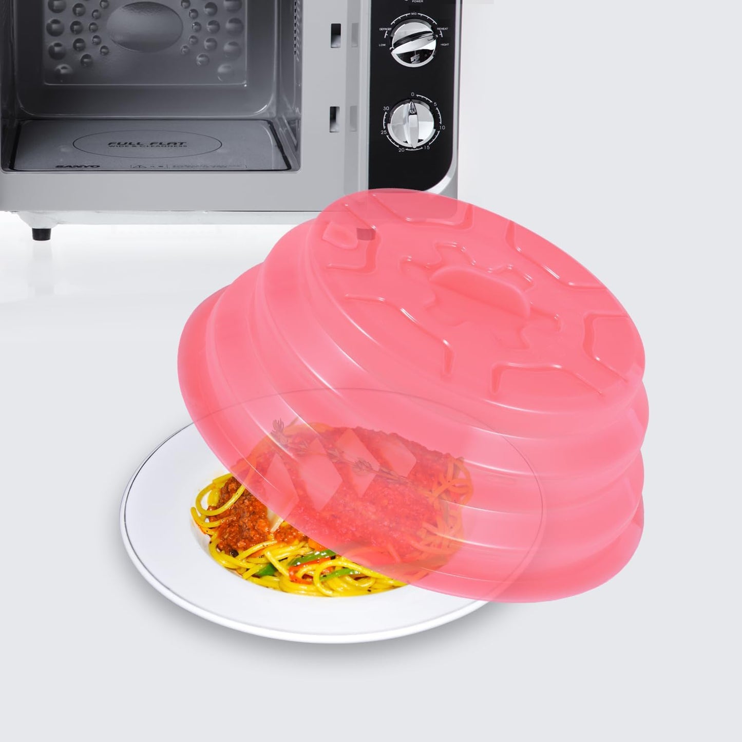 BPA Free Silicone Plate Cover, Dishwasher Safe, Red, 11