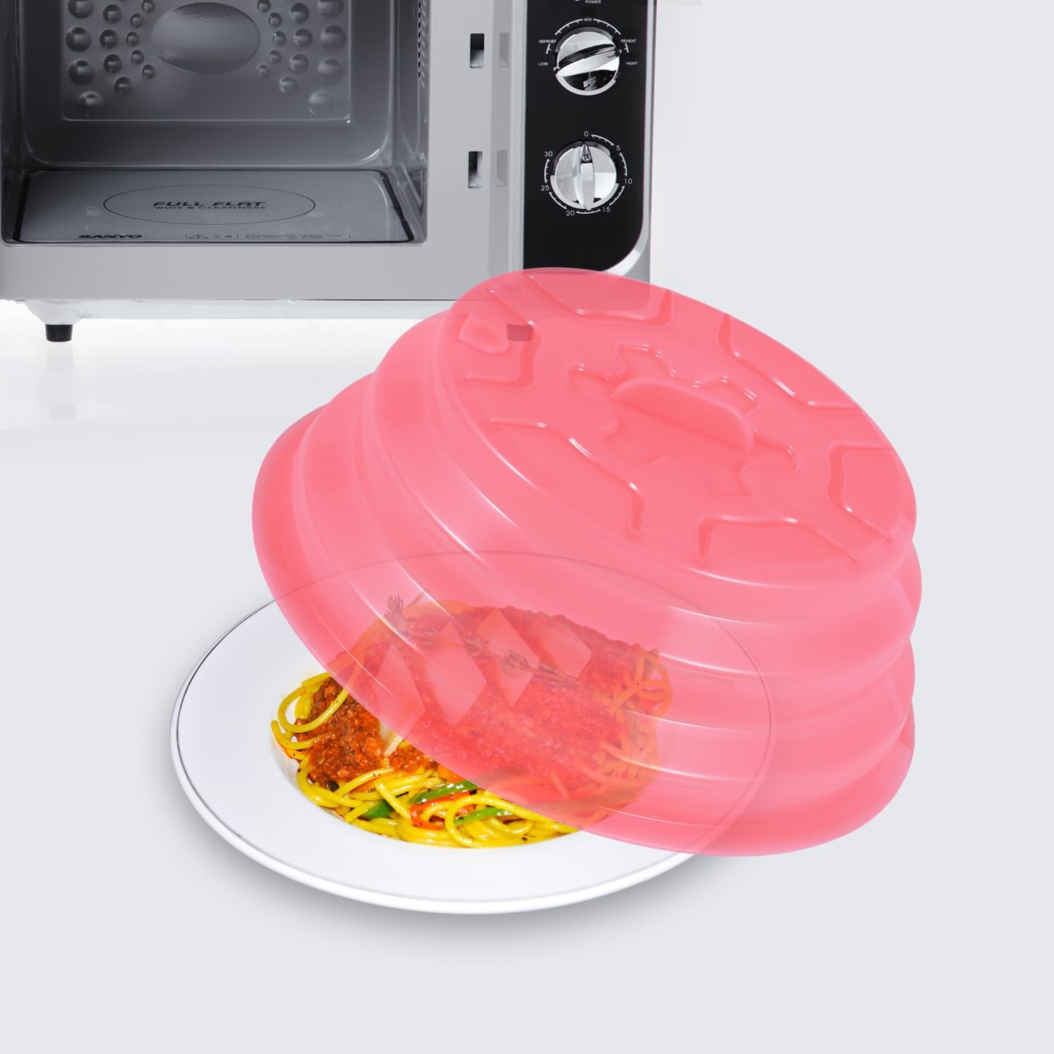 BPA Free Silicone Plate Cover, Dishwasher Safe, Red, 11