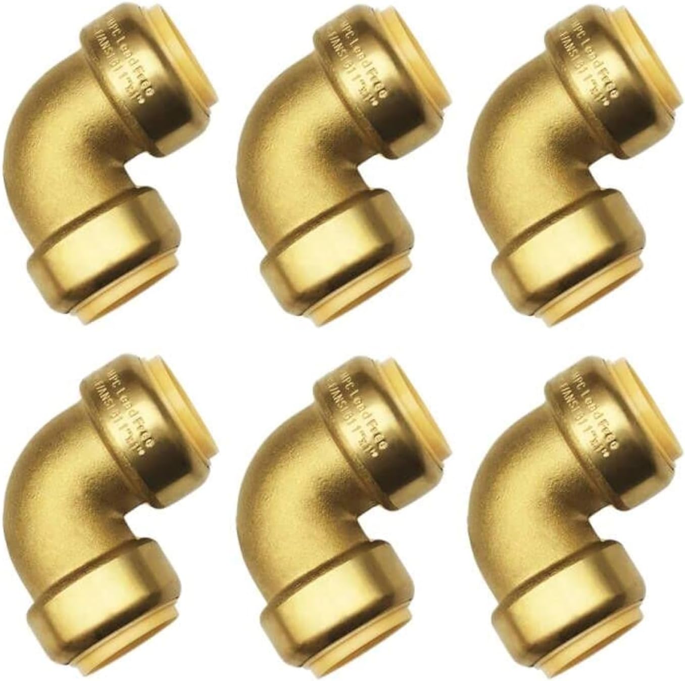 HQMPC Pex Fitting 1 Inch Push Fit Elbow 90-Degree for Plumbing