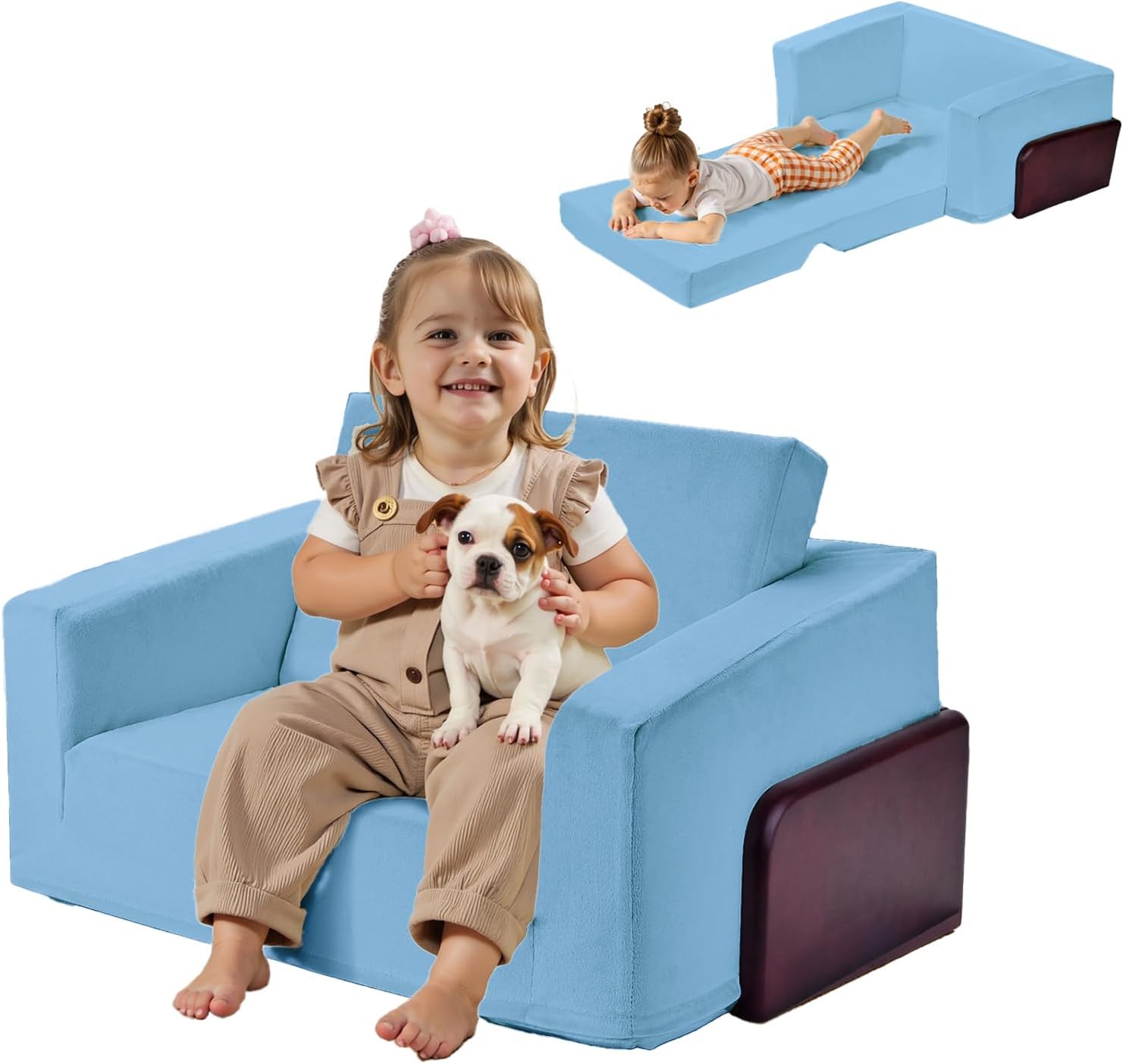 2-in-1 Kids Couch: Sturdy & Cozy Playroom Fun! 