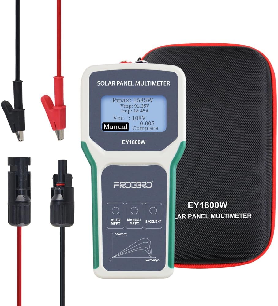 FrogBro 1800W Solar Panel Tester for Accurate PV Measurements