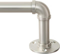 1 in Industrial Curtain Rod 72 to 144 in - Brushed Nickel Wrap-Around