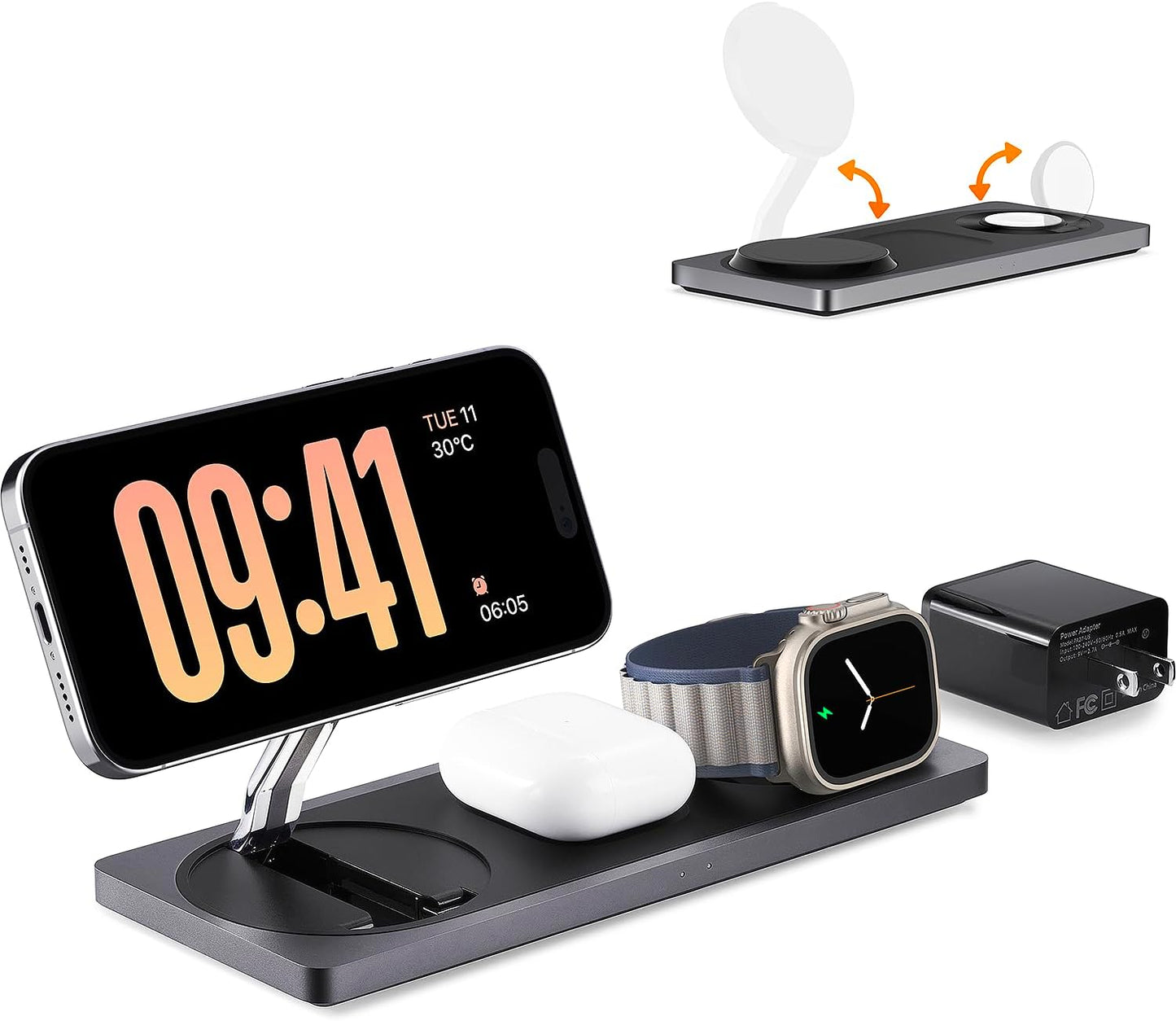 3-in-1 Apple Charging Station by PETINO: Fast Wireless Charging