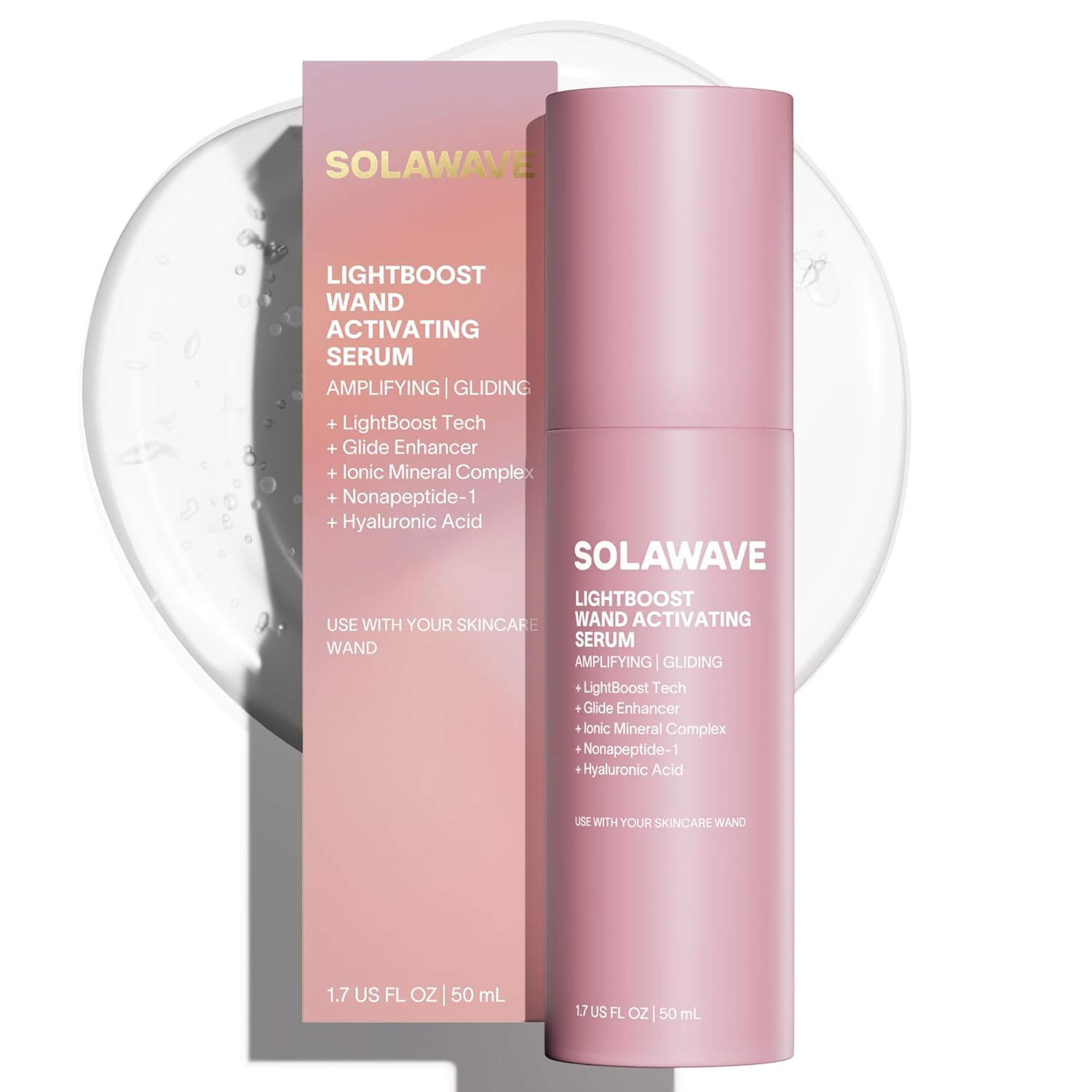 Solawave LightBoost Red Light Therapy Wand Serum for Radiance