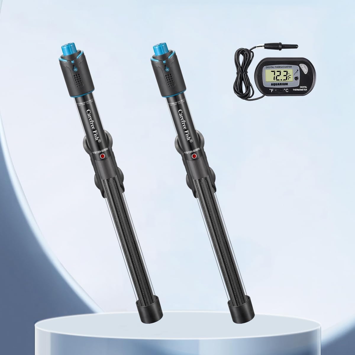 Carefree Fish Quartz Heater 2Pcs IPX8 Waterproof