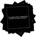 Five Star Marcus Aurelius Quotes Black Cotton Cocktail Napkins