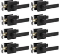 KNOBWELL Modern Square Passage Door Lever Matte Black - Durable Fit
