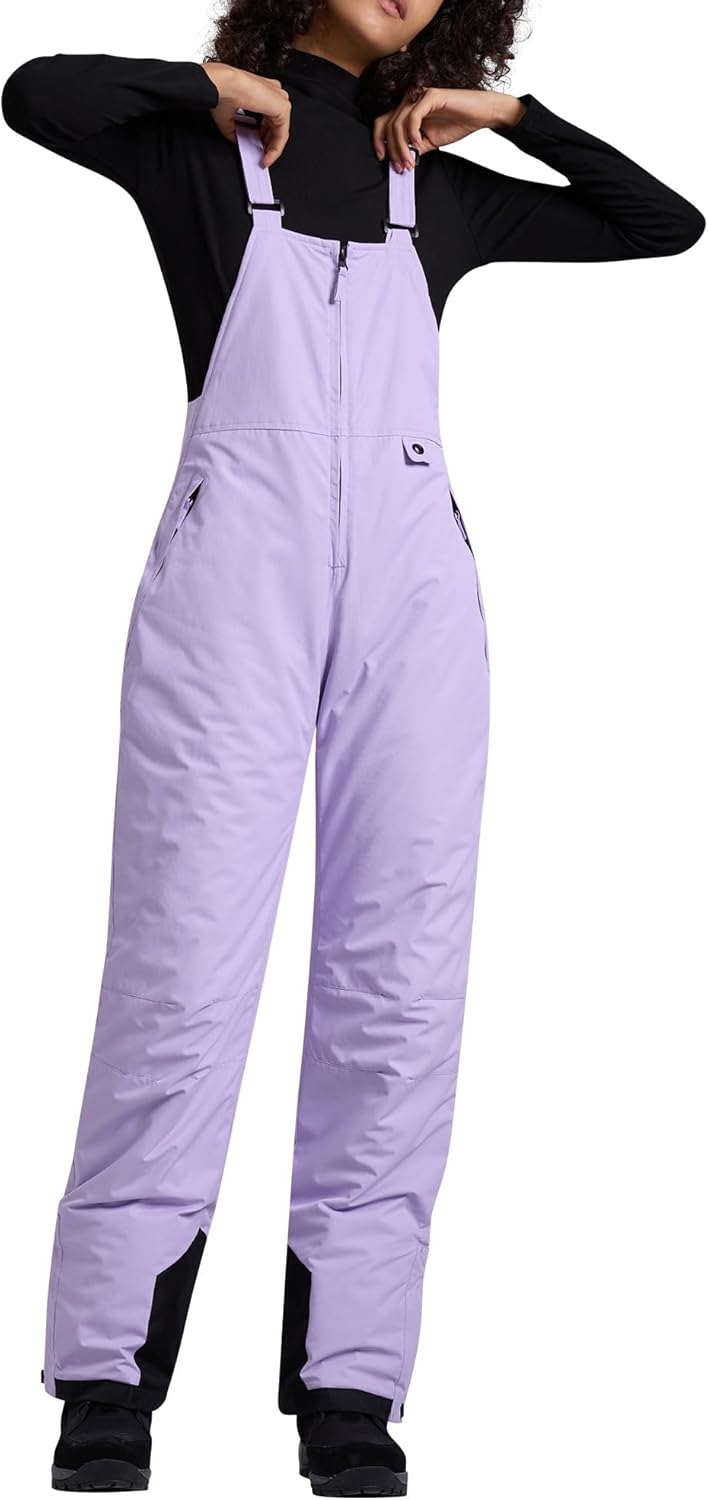 WULFUL Womens Insulated Snow Bibs for Winter Sports and Skiing
