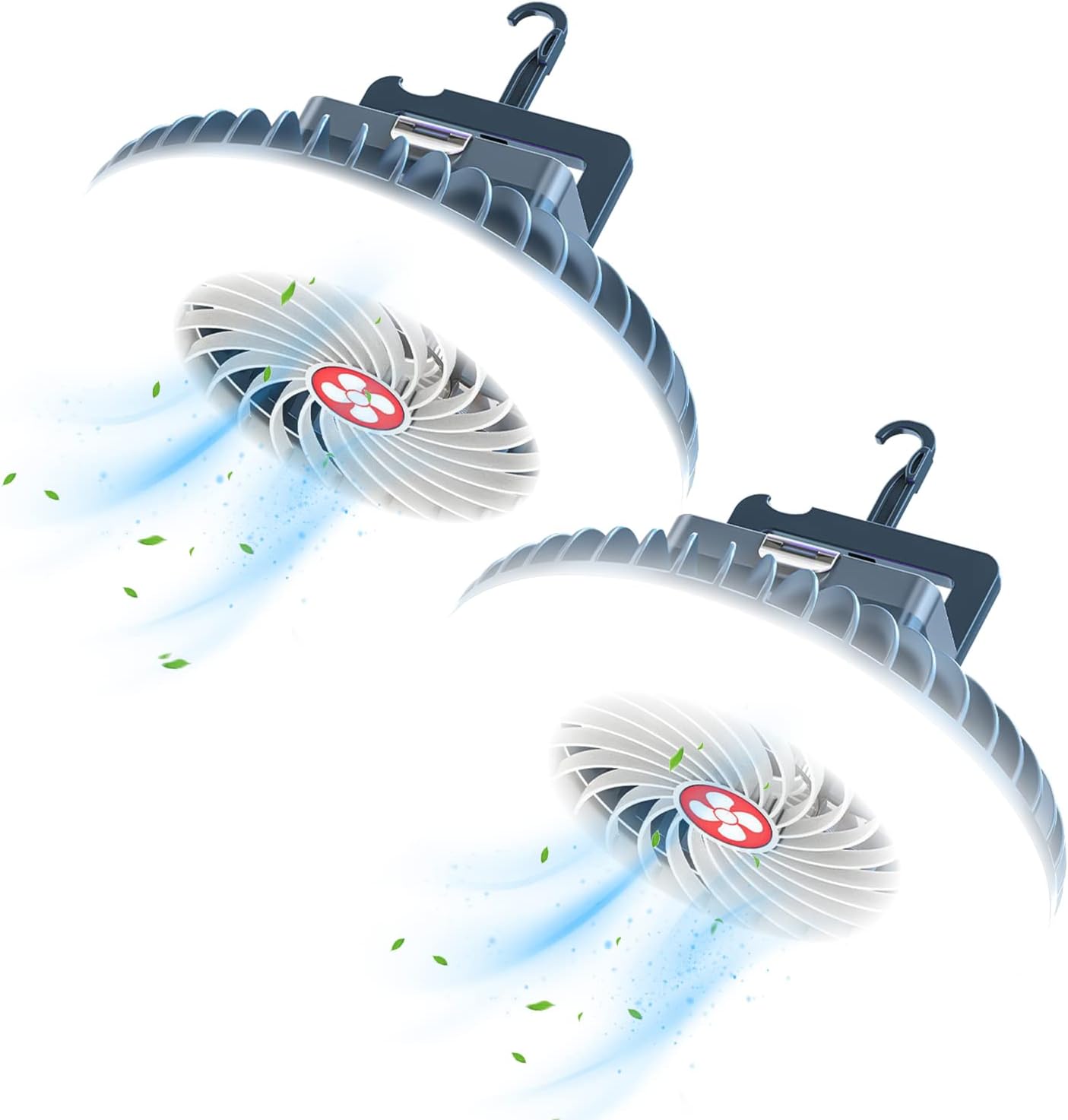 XTAUTO Portable Camping Fan with LED Light