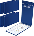 11 x 17 in 3 Ring D Binders 2 in Rings - Heavy Duty View Binder Pack