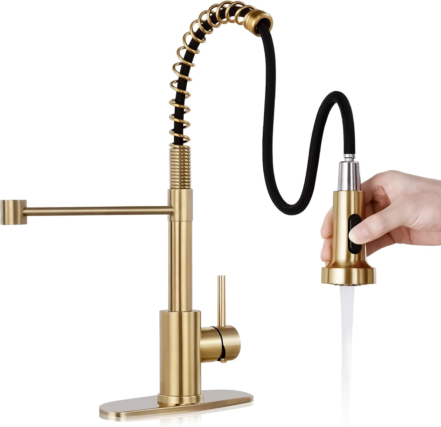 HGN Kitchen Faucet with Pull Down Sprayer for Modern Kitchens
