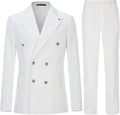 Men's Slim Fit 2 Piece Suit Double Breasted - Slim Tailored Cut