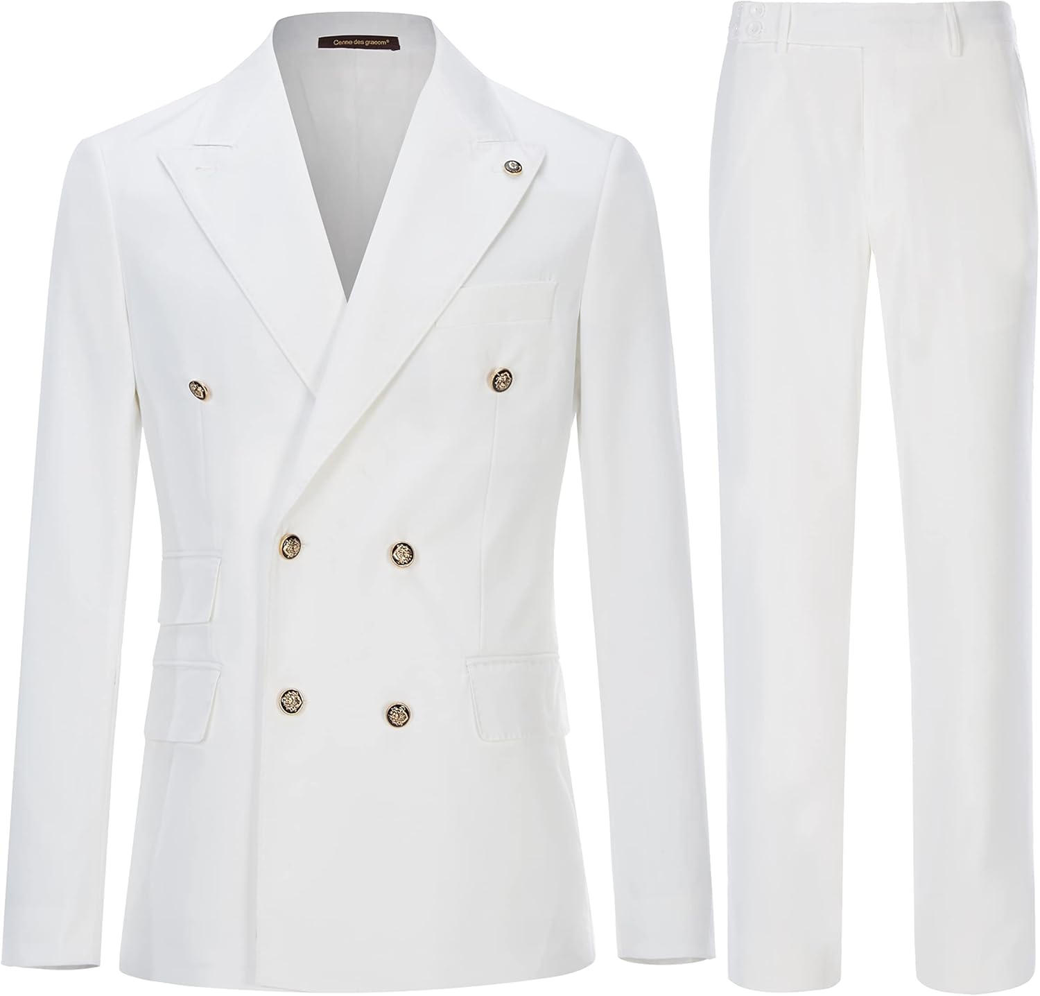 Men's Slim Fit Double Breasted Tuxedo Suit for Weddings and Prom