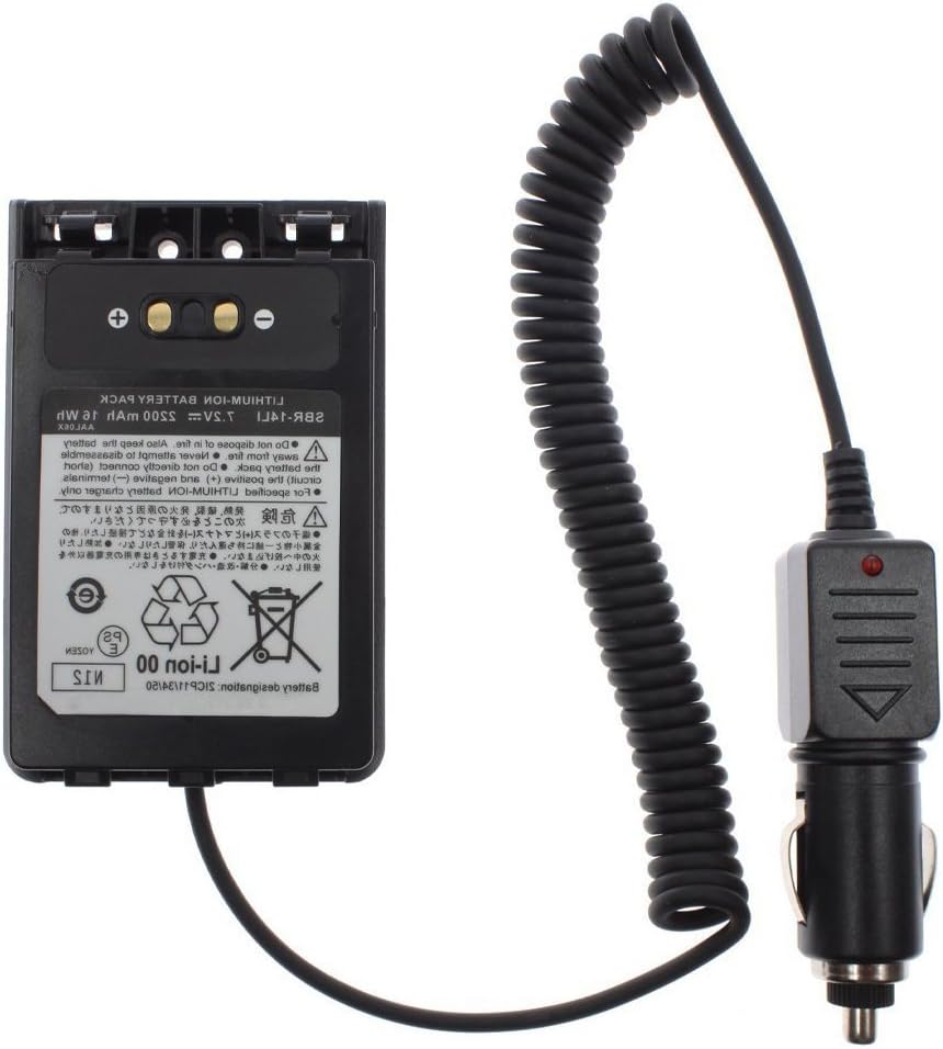 12V Car Battery Charger Eliminator Adaptor for Yaesu Radios