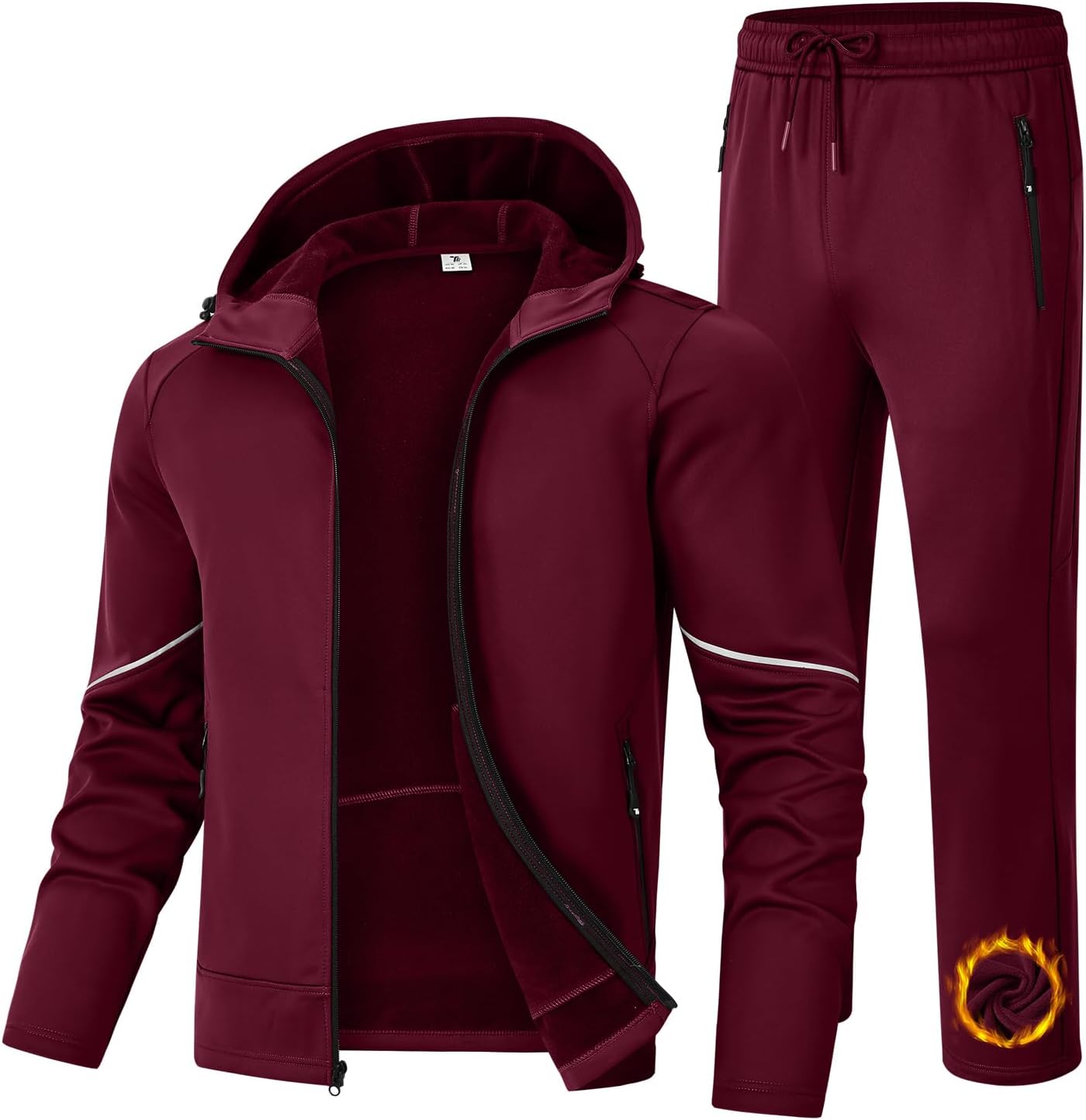 BGOWATU Men's Fleece Lined Tracksuits for Running and Sports