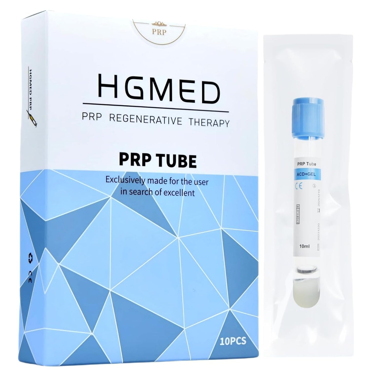10 Tubes PRP Tubes ACD Solution A and Gel for PRP Treatment
