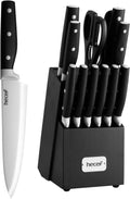 Kitchen Knife Block Set 14 Pieces - Space Saving Cutlery Set