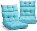 EAGLE PEAK Tufted High Back Patio Chair Cushions Set of 2