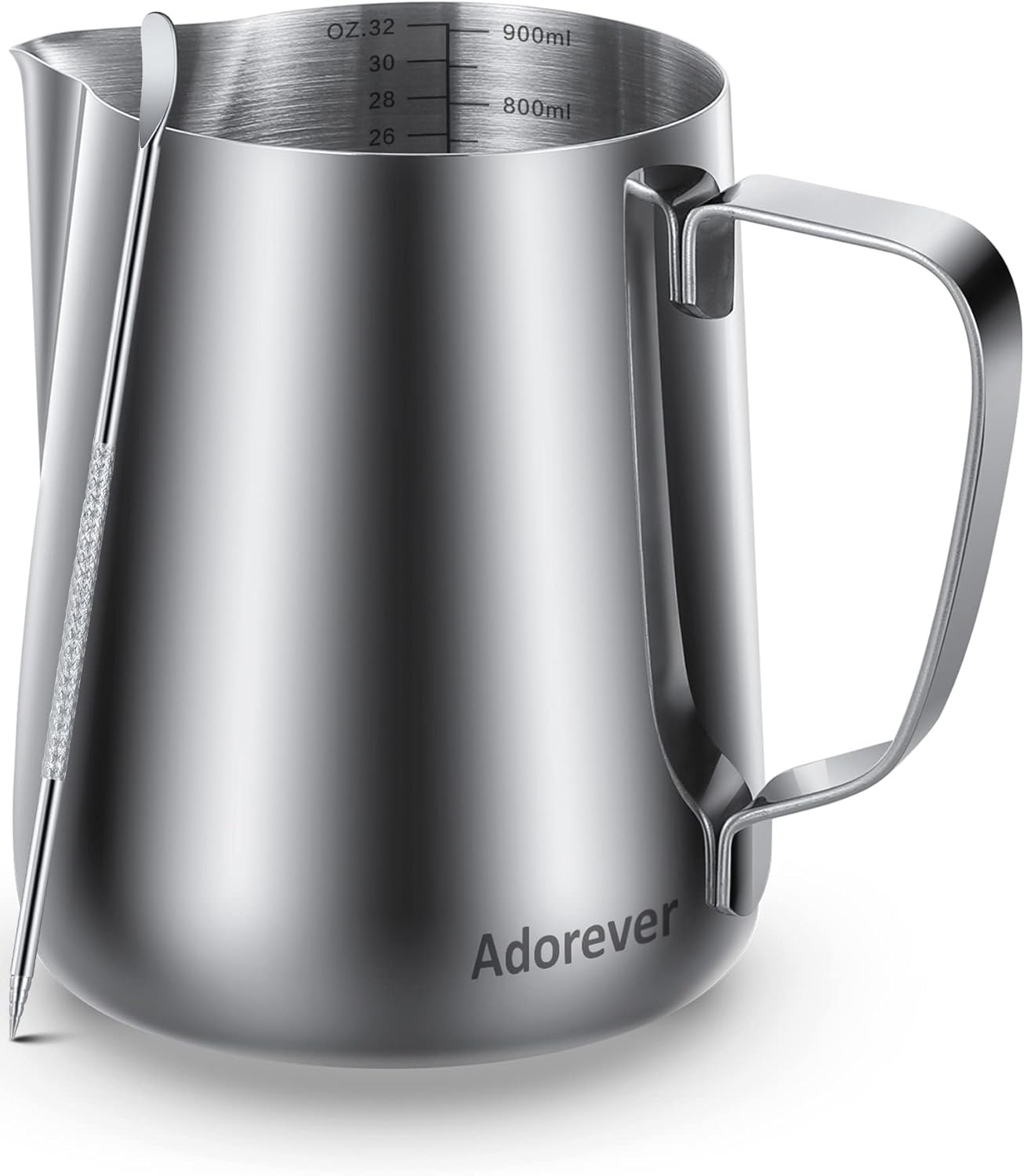 Milk Frothing Pitcher 32oz Stainless Steel for Coffee Lovers