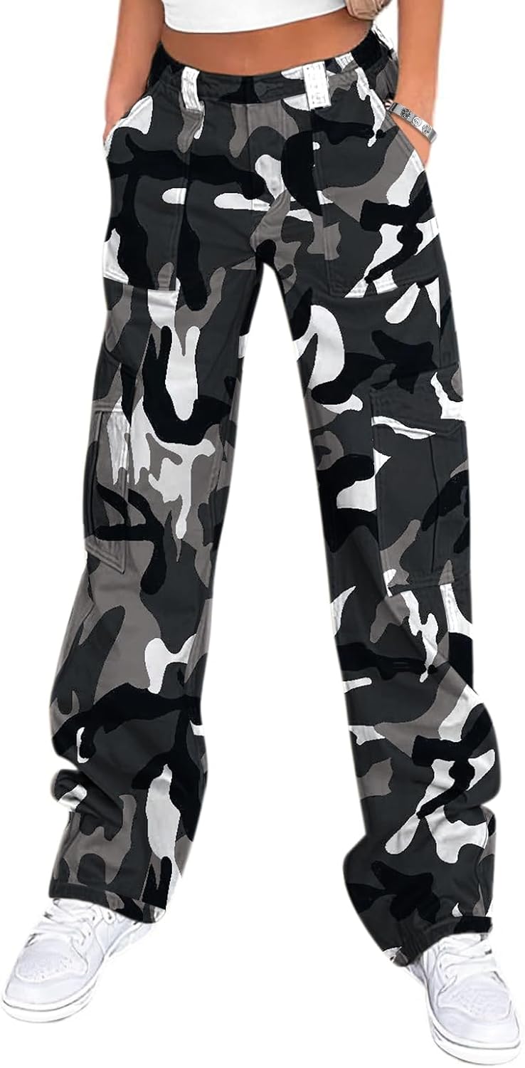 Lepunuo Cargo Pants for Women High Waisted Baggy Style