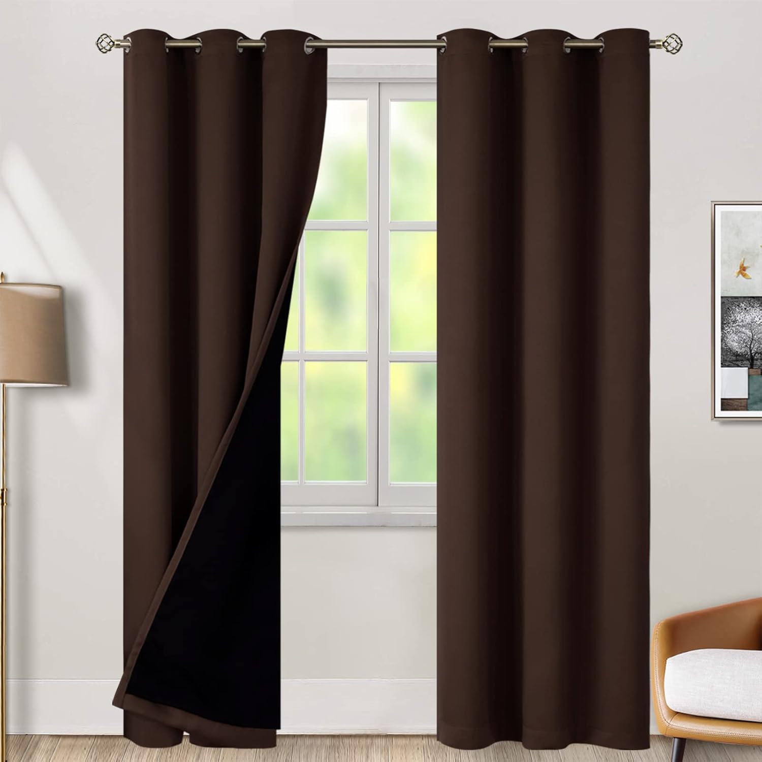BGment Thermal Insulated Blackout Curtains for Bedroom Privacy