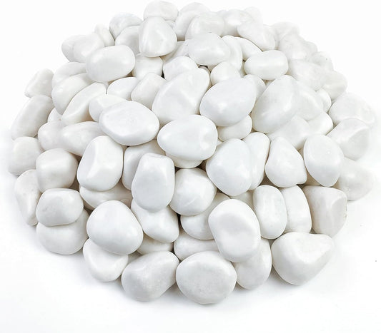 40 lbs Large White River Rocks for Landscaping and Decor