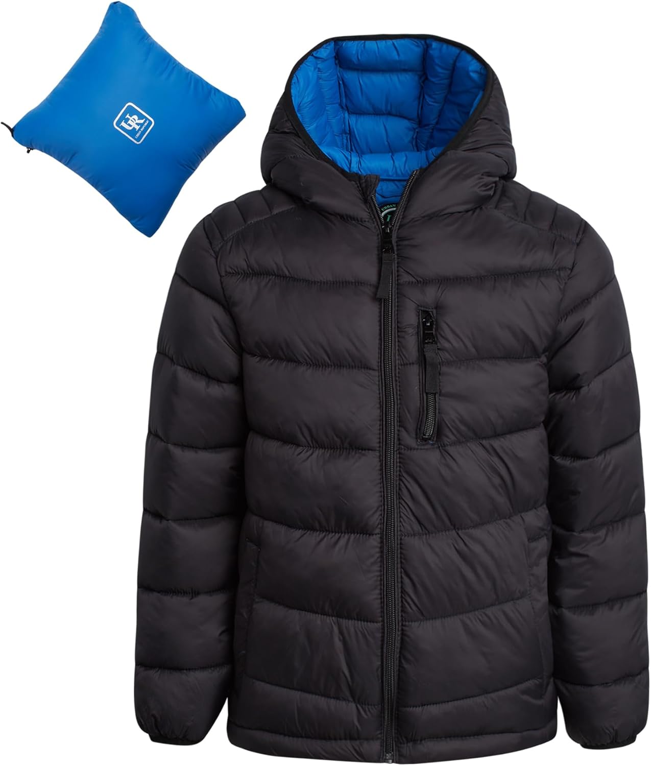 URBAN REPUBLIC Boys Foldable Hooded Jacket for All Seasons
